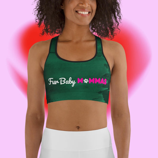 Fur Baby Mommas - Emerald Sports Bra