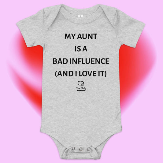 Rich Aunties - "Bad Influence" Baby Romper