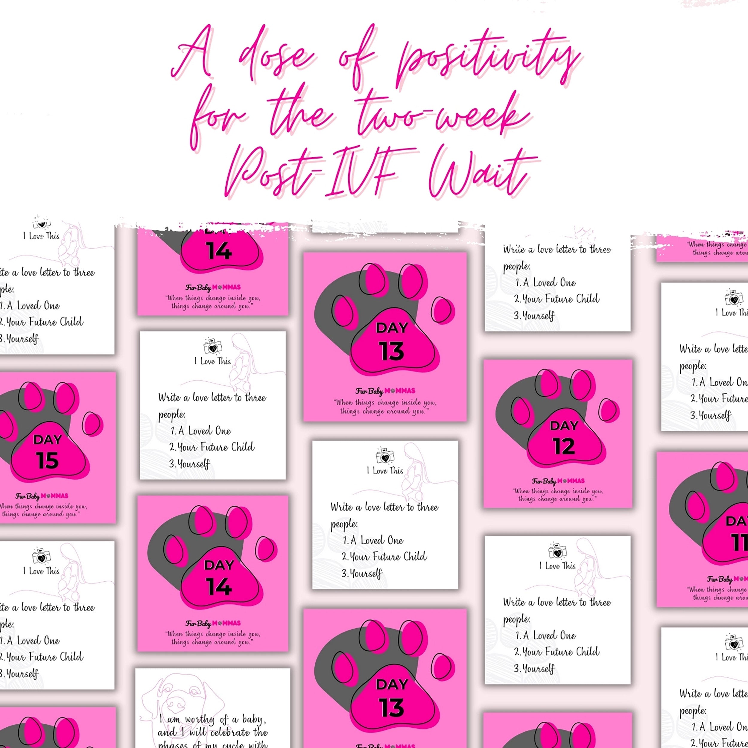 IVF Warriors - A Dose of Positivity Post IVF Activity Cards