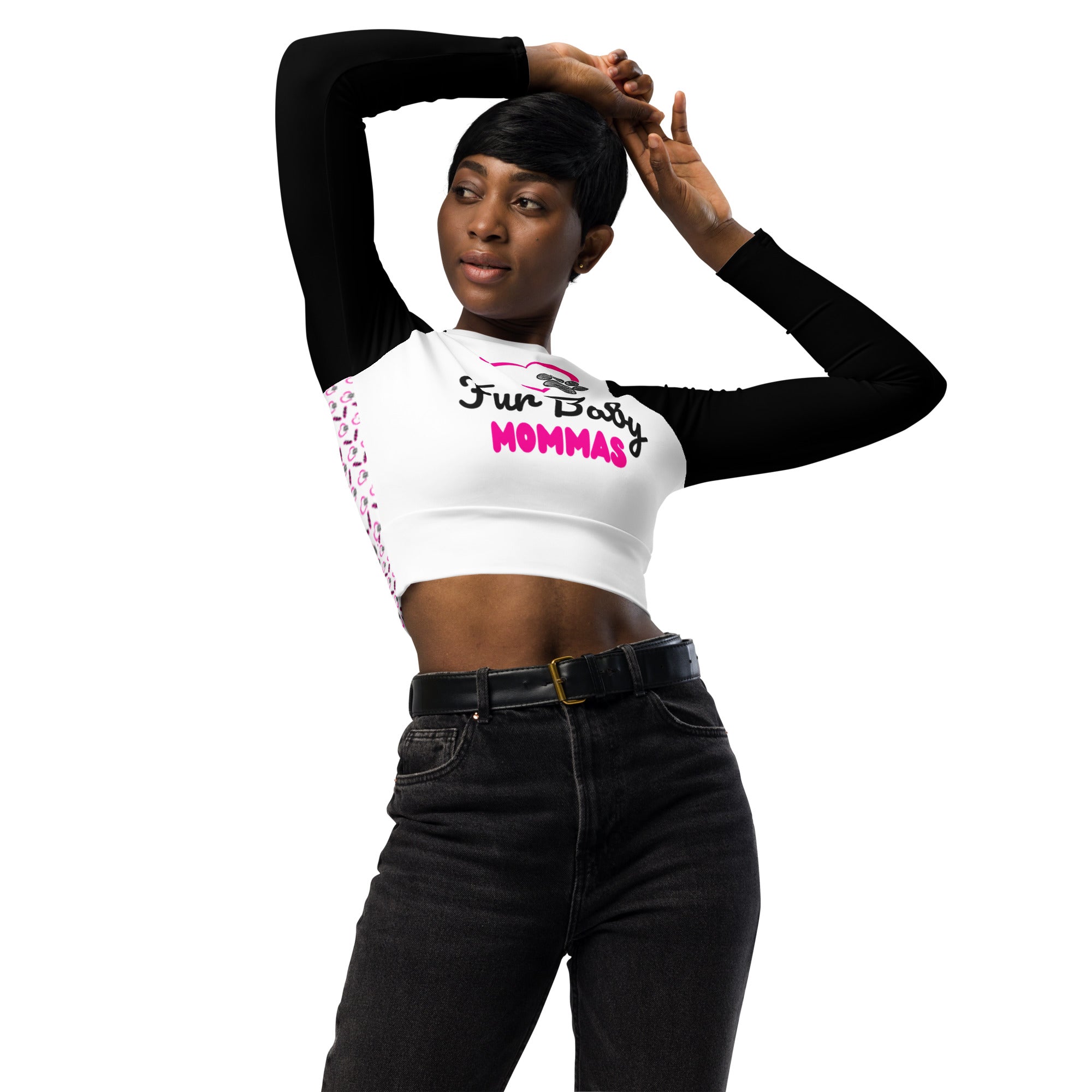 Fur Baby Mommas - Long Sleeve Crop Top